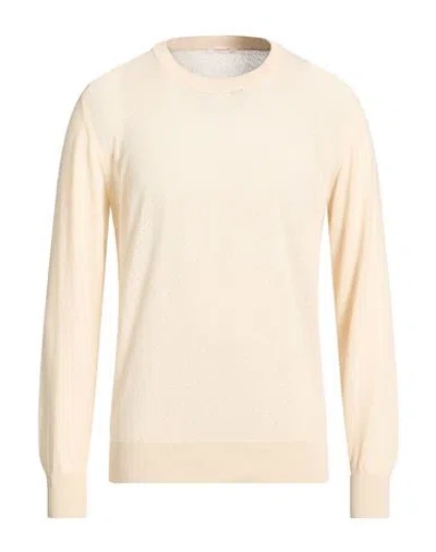 Officina 36 Man Sweater Ivory Size Xxl Cotton In Neutral