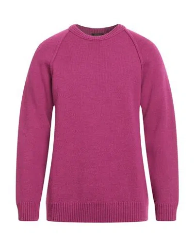 Officina 36 Man Sweater Mauve Size L Acrylic, Wool In Pink