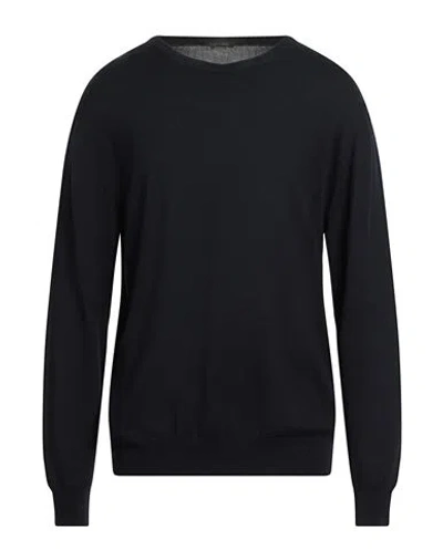 Officina 36 Man Sweater Midnight Blue Size Xl Merino Wool, Acrylic In Black