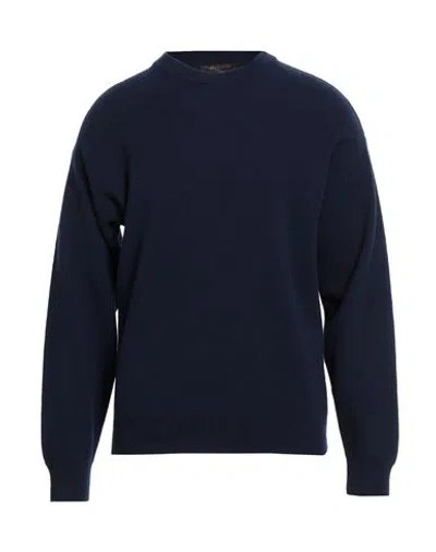 Officina 36 Man Sweater Navy Size M Wool, Polyamide In Black