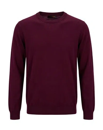 Officina 36 Man Sweater Plum Size L Viscose, Wool, Polyamide In Multi