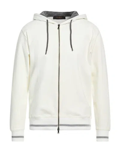 Officina 36 Man Sweatshirt Ivory Size M Viscose, Polyamide, Elastane In White