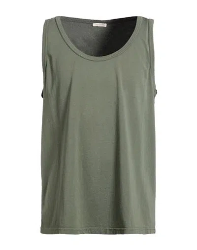 Officina 36 Man Tank Top Military Green Size Xl Cotton