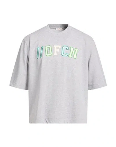 Officina 36 Man T-shirt Grey Size L Cotton, Polyester In Gray