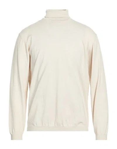 Officina 36 Man Turtleneck Beige Size Xxl Viscose, Wool, Polyamide In Neutral