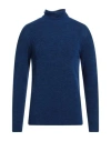 Officina 36 Man Turtleneck Blue Size M Nylon, Wool, Acrylic, Elastane In Blue