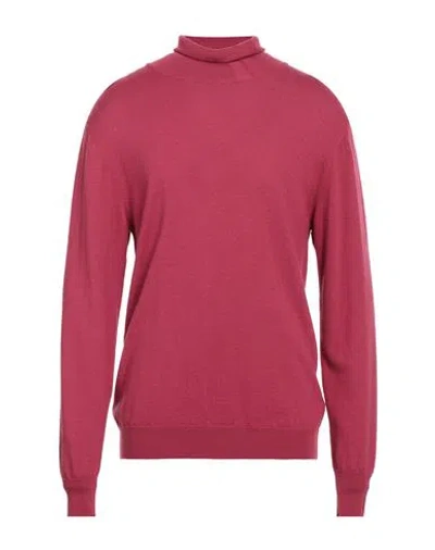 Officina 36 Man Turtleneck Garnet Size Xxl Merino Wool, Acrylic In Red
