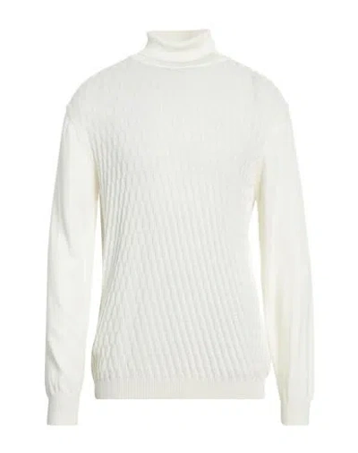 Officina 36 Man Turtleneck Ivory Size Xxl Virgin Wool, Acrylic In White