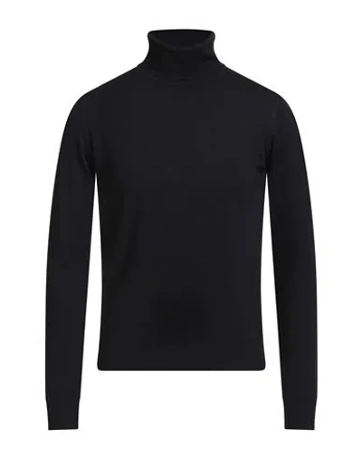 Officina 36 Man Turtleneck Midnight Blue Size S Merino Wool