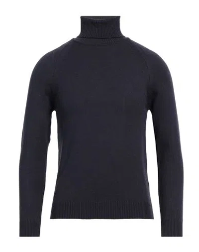 Officina 36 Man Turtleneck Navy Blue Size S Viscose In Navy Blue