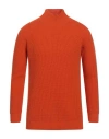 Officina 36 Man Turtleneck Orange Size Xl Wool, Polyamide In Orange