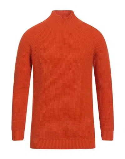 Officina 36 Man Turtleneck Orange Size Xl Wool, Polyamide