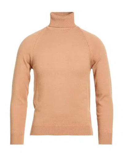 Officina 36 Man Turtleneck Sand Size S Viscose In Brown