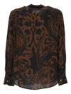 Officina 36 Paisley Shirt In Brown