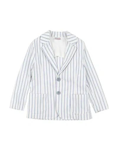 Officina 51 Babies'  Toddler Boy Blazer White Size 3 Viscose, Polyester, Polyamide, Elastane