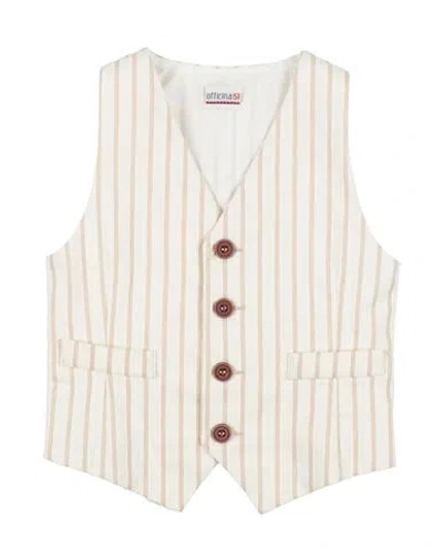 Officina 51 Babies'  Toddler Boy Tailored Vest Ivory Size 4 Viscose, Polyester, Polyamide, Elastane In White