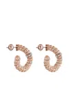Officina Bernardi 18kt Rose Gold Enigma Diamond Hoop Earrings In Pink