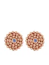 Officina Bernardi 18kt Rose Gold Mimosa Sapphire Earrings In Pink