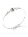 Officina Bernardi 18kt White Gold Enigma Sapphire Bracelet In Silver