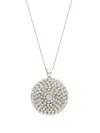Officina Bernardi 18kt White Gold Large Mimosa Sapphire Necklace In Silver