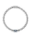 Officina Bernardi 18kt White Gold Lumen Sapphire And Diamond Bracelet In Silver