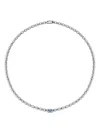 Officina Bernardi 18kt White Gold Lumen Sapphire And Diamond Necklace In Silver