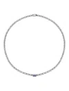 Officina Bernardi 18kt White Gold Lumen Sapphire And Diamond Necklace In Silver