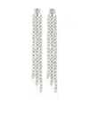 Officina Bernardi 18kt White Gold Moon Diamond Drop Earrings In Silver