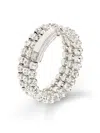 Officina Bernardi 18kt White Gold Moon Diamond Ring In Silver