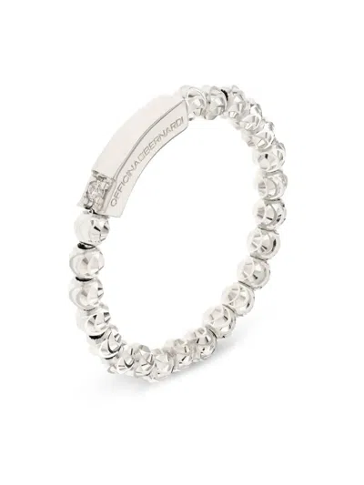 Officina Bernardi 18kt White Gold Moon Diamond Ring In Silver