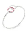 Officina Bernardi 18kt White Gold Moon Eden Ruby Bracelet In Silver