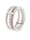 Officina Bernardi 18kt White Gold Moon Eden Ruby Ring In Silver