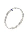 Officina Bernardi 18kt White Gold Moon Sapphire Bracelet In Silver