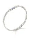 Officina Bernardi 18kt White Gold Moon Sapphire Bracelet In Silver
