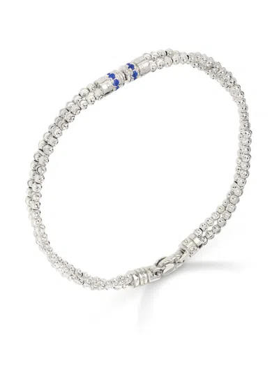 Officina Bernardi 18kt White Gold Moon Sapphire Bracelet In Silver