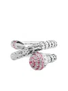 Officina Bernardi 18kt White Gold Ophidia Ruby Ring In Silver