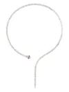 Officina Bernardi 18kt White Gold Ophidia Y Ruby Necklace In Silver