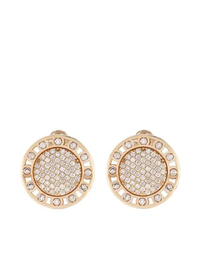 Officina Bernardi 18kt Yellow And White Gold Large Senzatempo Diamond Earrings