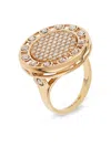 Officina Bernardi 18kt Yellow And White Gold Small Senzatempo Diamond Ring In Gold