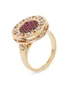 Officina Bernardi 18kt Yellow And White Gold Small Senzatempo Ruby Ring In Gold