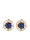 Officina Bernardi 18kt Yellow And White Gold Small Senzatempo Sapphire Earrings In Gold