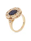 Officina Bernardi 18kt Yellow And White Gold Small Senzatempo Sapphire Ring In Gold
