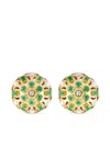 Officina Bernardi 18kt Yellow Gold Damasco Emerald Earrings In Gold
