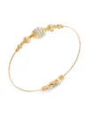 Officina Bernardi 18kt Yellow Gold Empire Diamond Bangle Bracelet In Gold