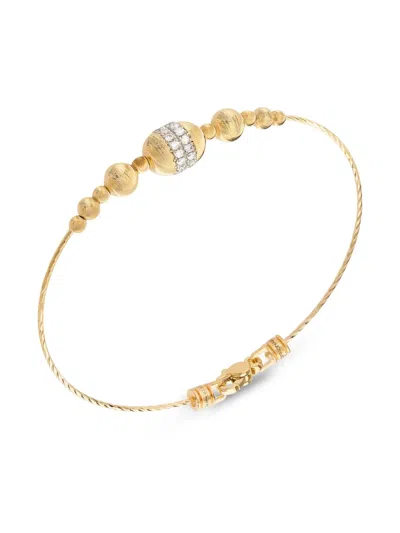 Officina Bernardi 18kt Yellow Gold Empire Diamond Bangle Bracelet