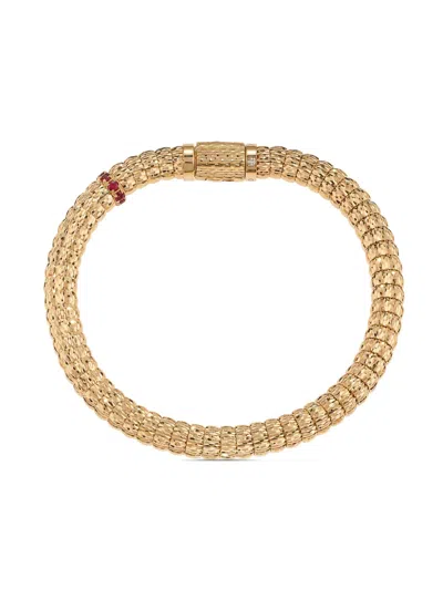 Officina Bernardi 18kt Yellow Gold Enigma Ruby And Diamond Bracelet