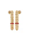 Officina Bernardi 18kt Yellow Gold Enigma Ruby Drop Earrings In Gold