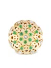 Officina Bernardi 18kt Yellow Gold Large Damasco Emerald Ring In Gold