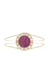 Officina Bernardi 18kt Yellow Gold Large Senzatempo Ruby And Diamond Bracelet In Gold