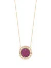 Officina Bernardi 18kt Yellow Gold Large Senzatempo Ruby And Diamond Necklace In Gold